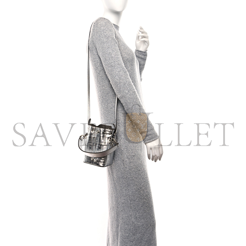 F**di mon tresor laminated leather bag (18*12*10cm)